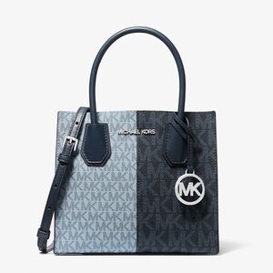 Michael Kors Mercer Medium Color-Block Logo Crossbody Bag With DUST BAG